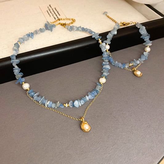 Aquamarine bracelet &necklace