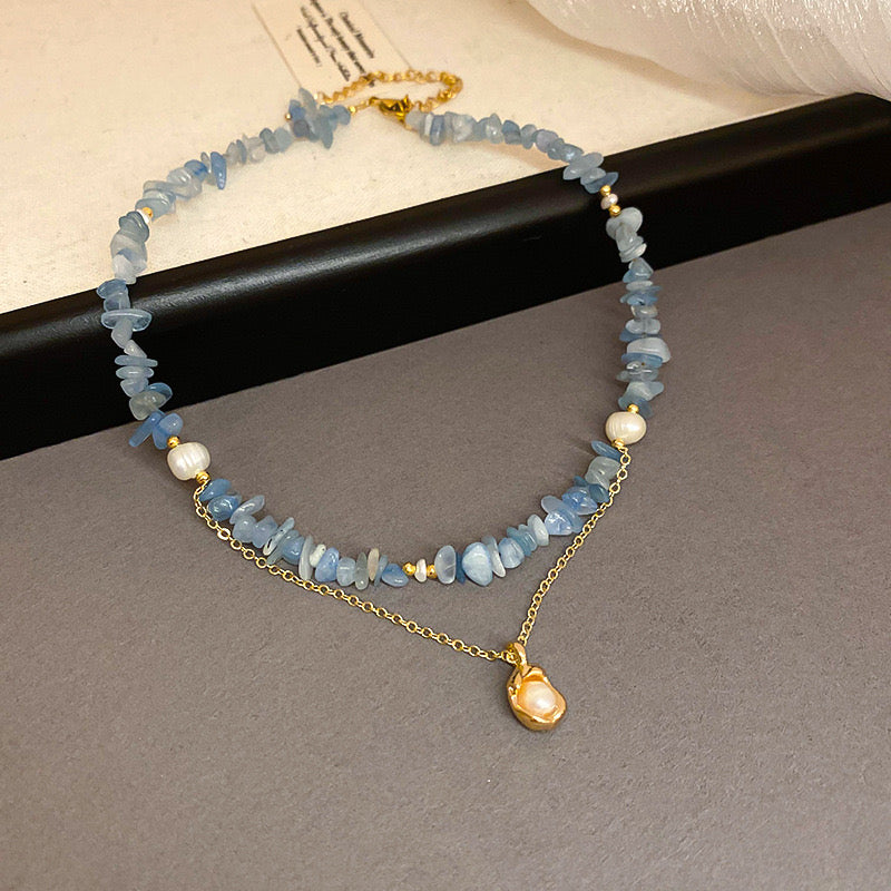 Aquamarine bracelet &necklace