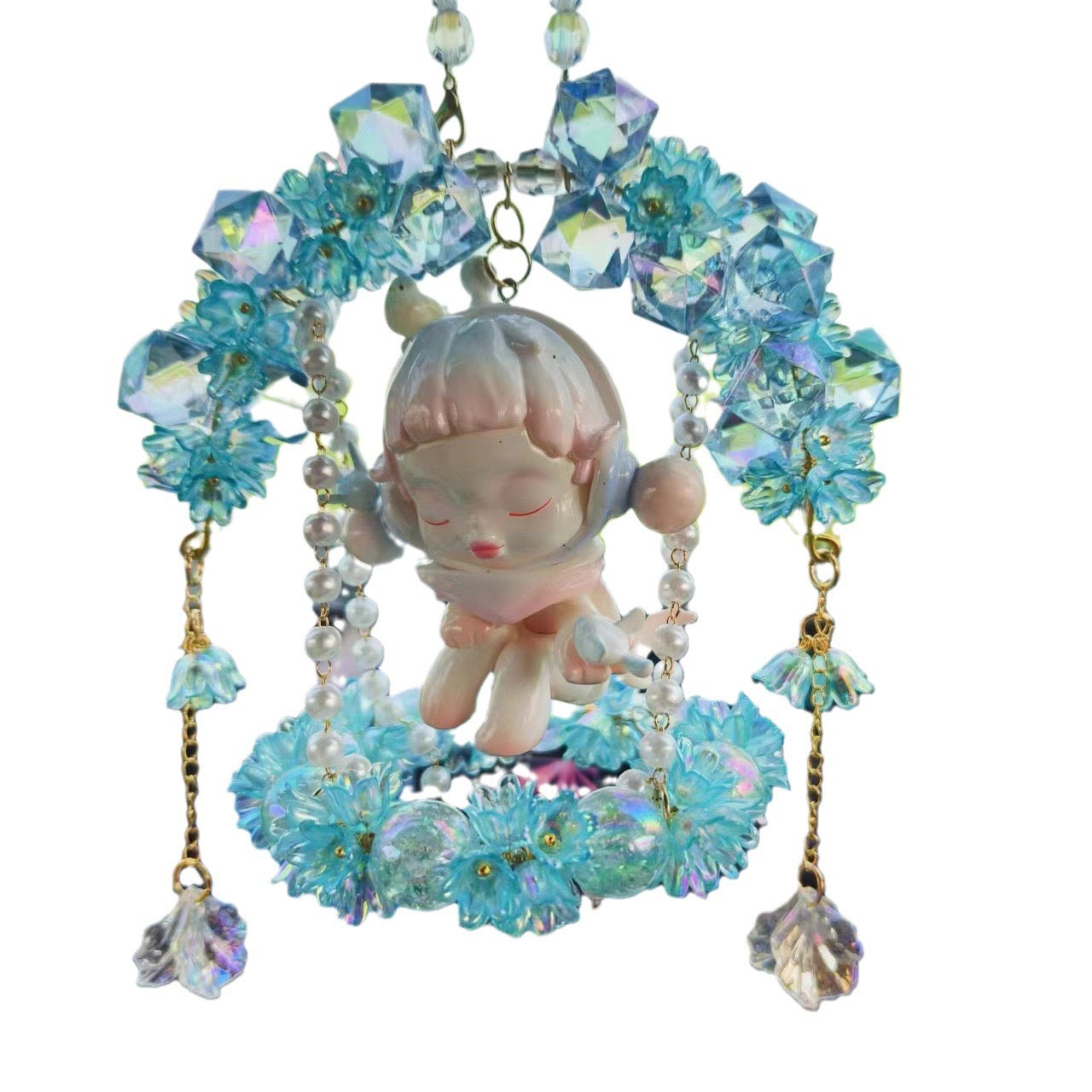 Crystal doll car pendant