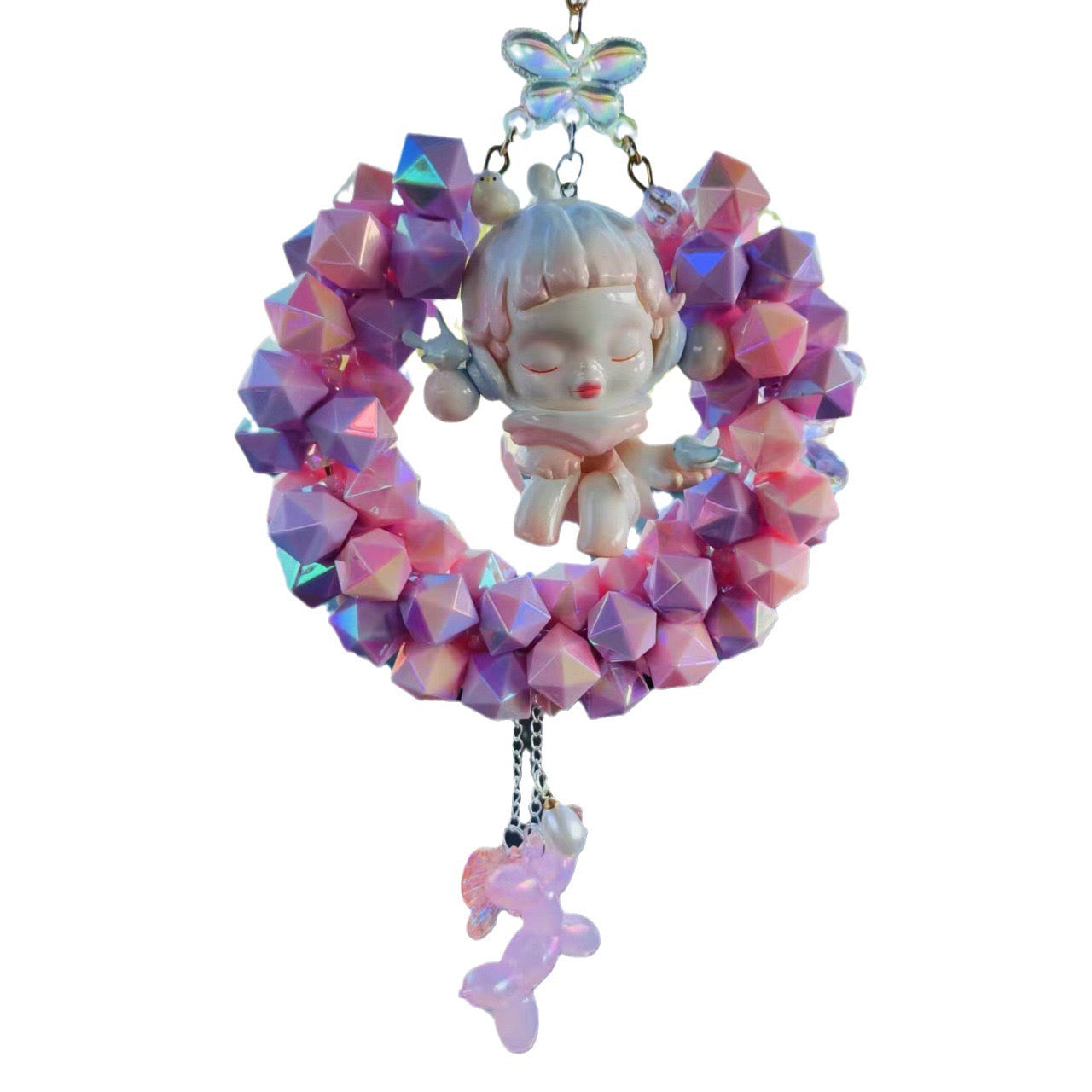 Crystal doll car pendant