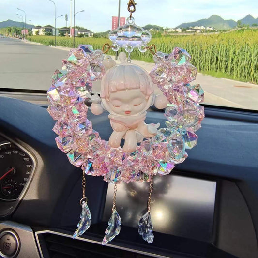 Crystal doll car pendant